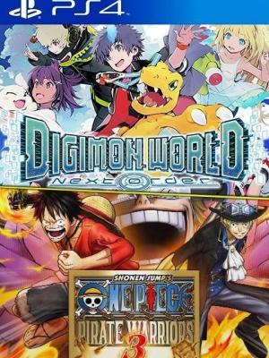 2 JUEGOS EN 1 One Piece Pirate Warriors 3 MAS Digimon World Next Order PS4