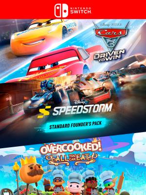 3 JUEGOS EN 1 Cars 3 Driven To Win MÁS Disney Speedstorm MÁS Overcooked All You Can Eat - NINTENDO SWITCH